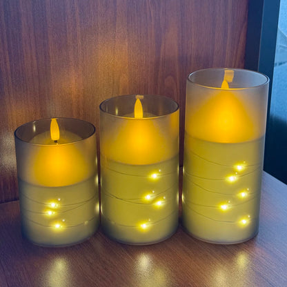 LED lights electronic candles LED candle decorations acrylic candles complete set of remote control timers Christmas and wedding