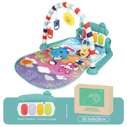 Baby Fitness Racket Piano Toy Newborn Baby Music Pedal Piano Fitness Equipment Soft Detachable Baby Climbing Mat Pedal Toy