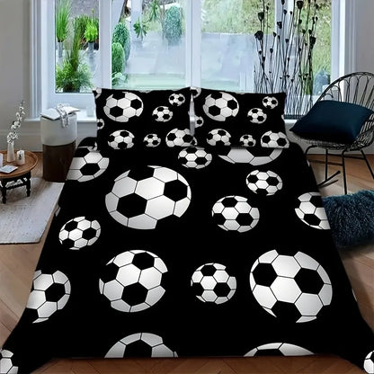 Football Duvet Cover Set Comforter Bedding 3d Children'S Bedding Set 3-Piece 1 Quilt Cover King Size