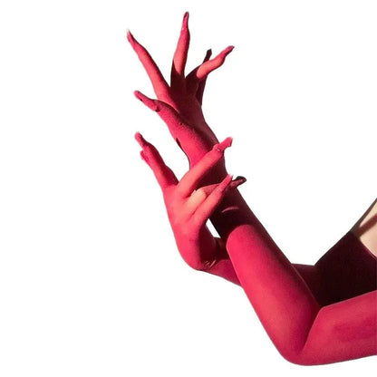 Sexy Thin Transparent Elastic Tight Stocking Gloves Women Night Club Wedding Dance Party Sunscreen Summer Etiquette Gloves