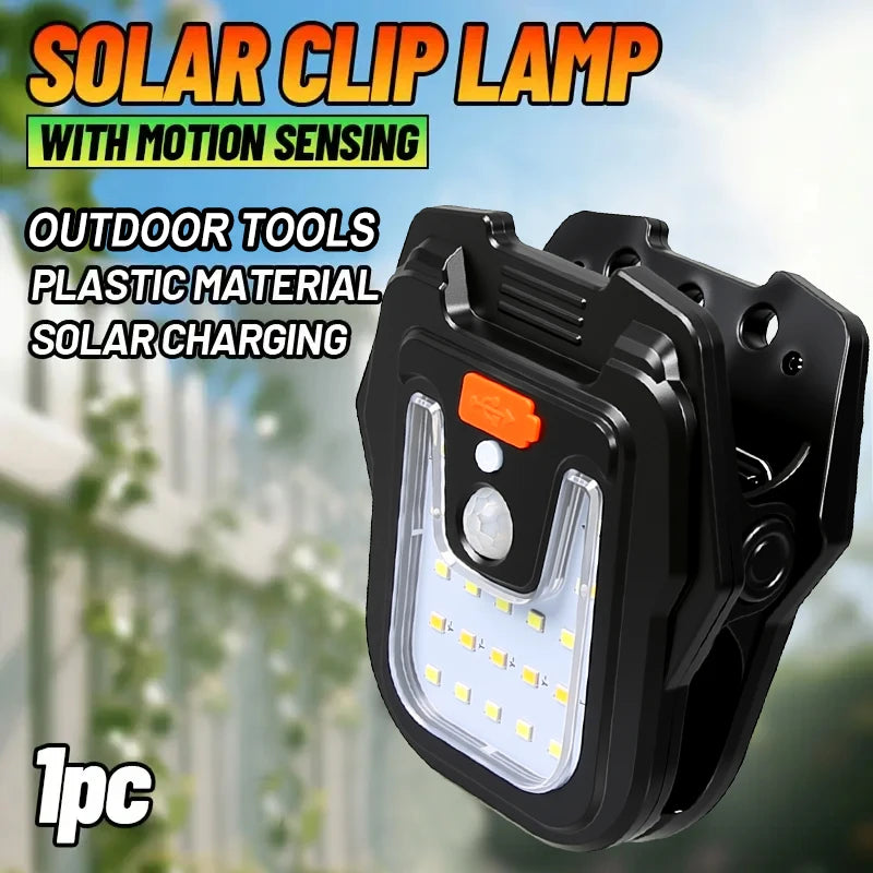 Solar Clip Lamp Motion Sensor- Wall Mounted  Light for Garden/Courtyard/Fence Emergency Night Light Safety Lighting for Yard Use