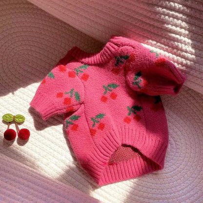 Luxury Dog Clothes for Girl Dog Pullover Knitwear Chihuahua Bichon Sweet Sweater Puppy Outfit Jacket Warm Winter Pet Clothing