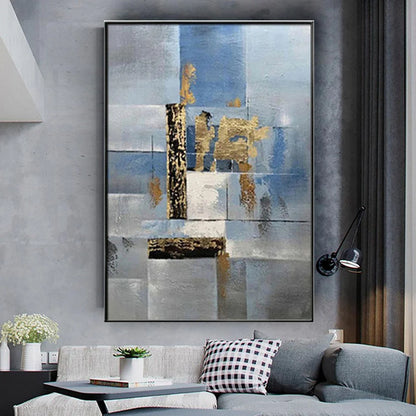 Luxury Home Decor Paint Modern 100% Handmade Abstract Oil Painting On Canvas Pattern For Living Room Wall Art Picture Gold Mural