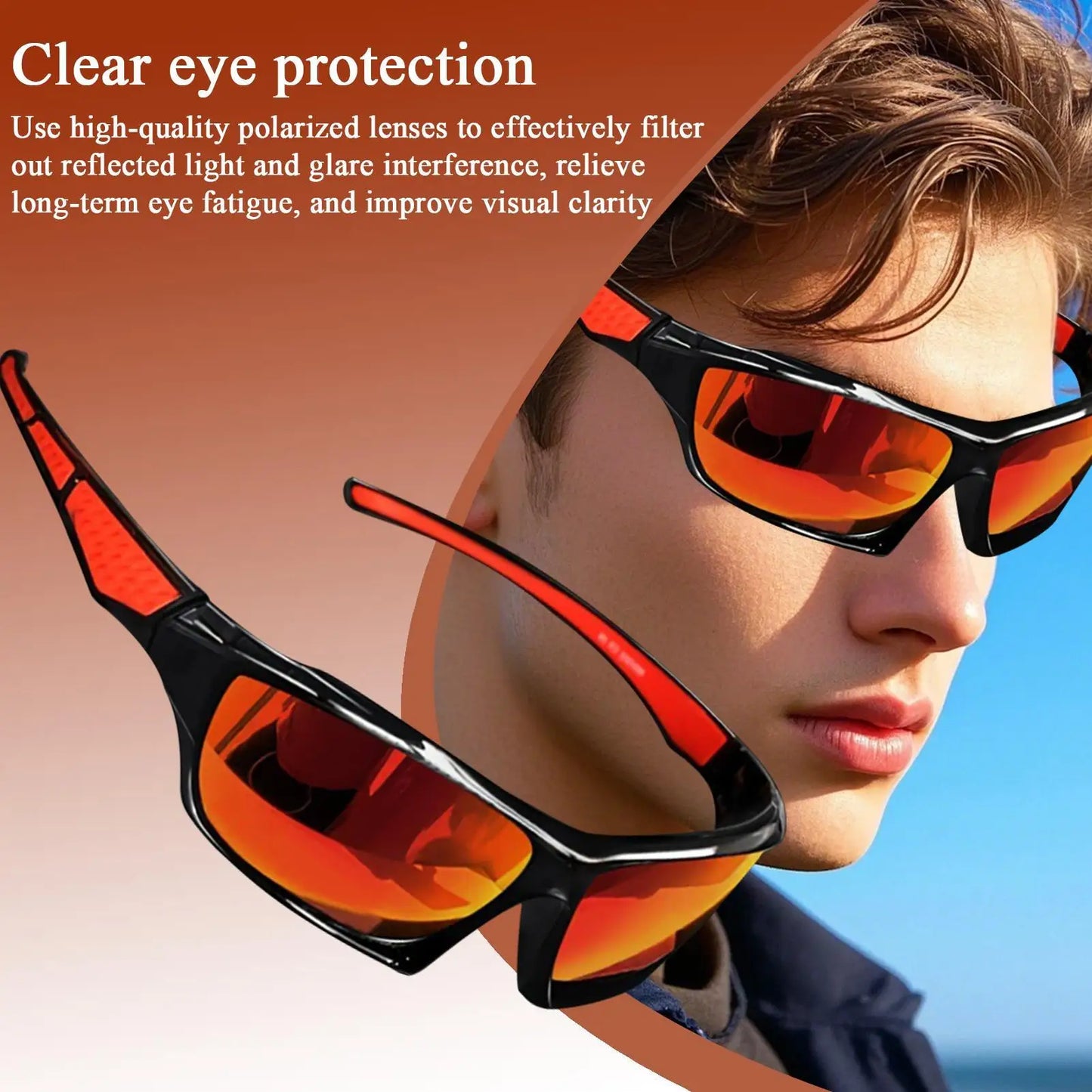 Fishing Sunglasses for Men Comprehensive Protection Sunglasses Polarized Glasses Comfortable Fashion Shades Outdoor Sport