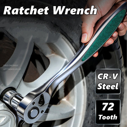 72 Tooth Ratcheting Wrench Set 1/4 3/8 1/2 Inch Auto Quick Repair Wrench Labour-Saving Ratchet Wrench Set Hand Tools