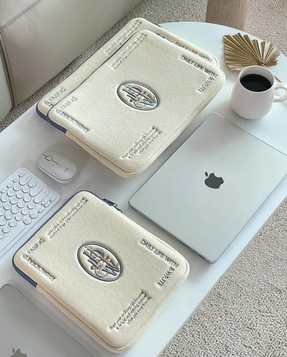 Ins Simple Letter Tablet Bag Computer Case for Ipad Pro 11 12.9 Air4 5 10th Protective Case Macbook Dell Lenovo 14 15.6'' Bag