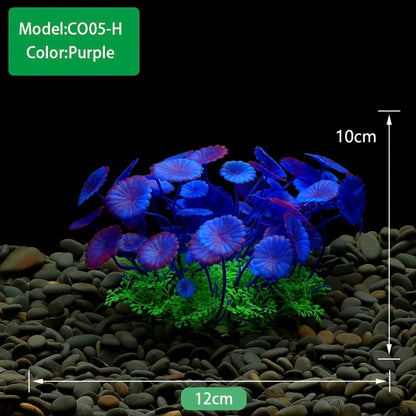 Artificial Underwater Plastic Plants Aquarium Fish Tank Aquatic Fake Shrub Green Weeds Water Grass Viewing Simulation Decoration