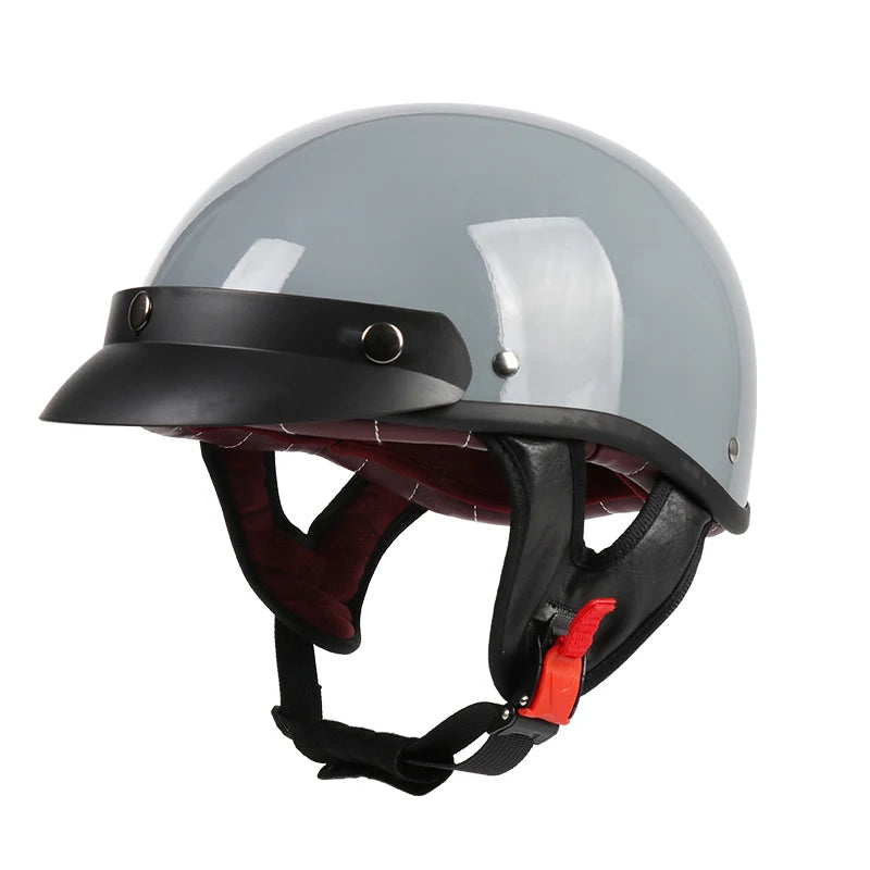 Motorcycle Helmet – Retro Half-Helmet for Scooters & Cruisers – Unisex, Suitable for All Seasons