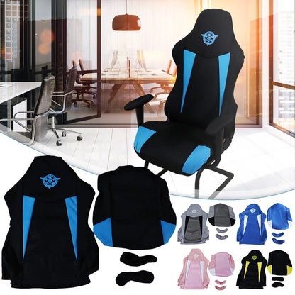 Full Set Gaming Chair Cover Stretch Breathable Computer Chair Backrest Armrest Cover Protector Universal Soft Armchair Slipcover