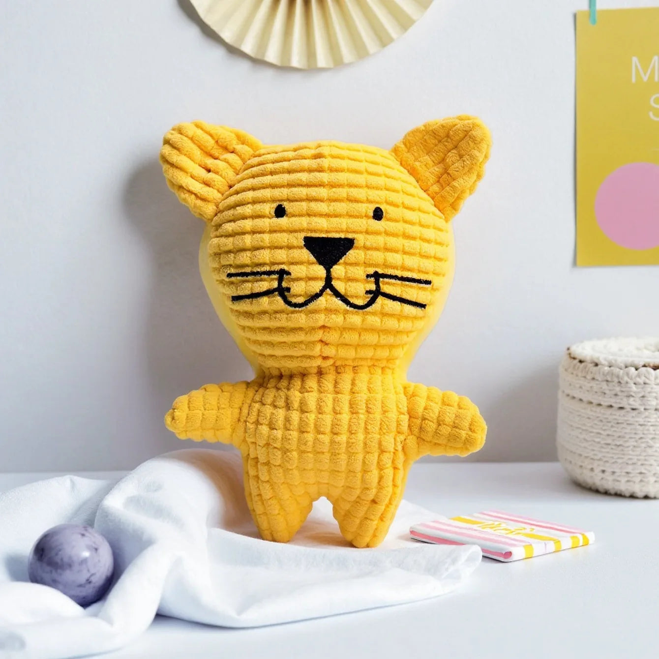 Pet Supplies: Durable Chew-Resistant Corn Plush Toys for Cats and Dogs, with Sound and Various Cartoon Designs