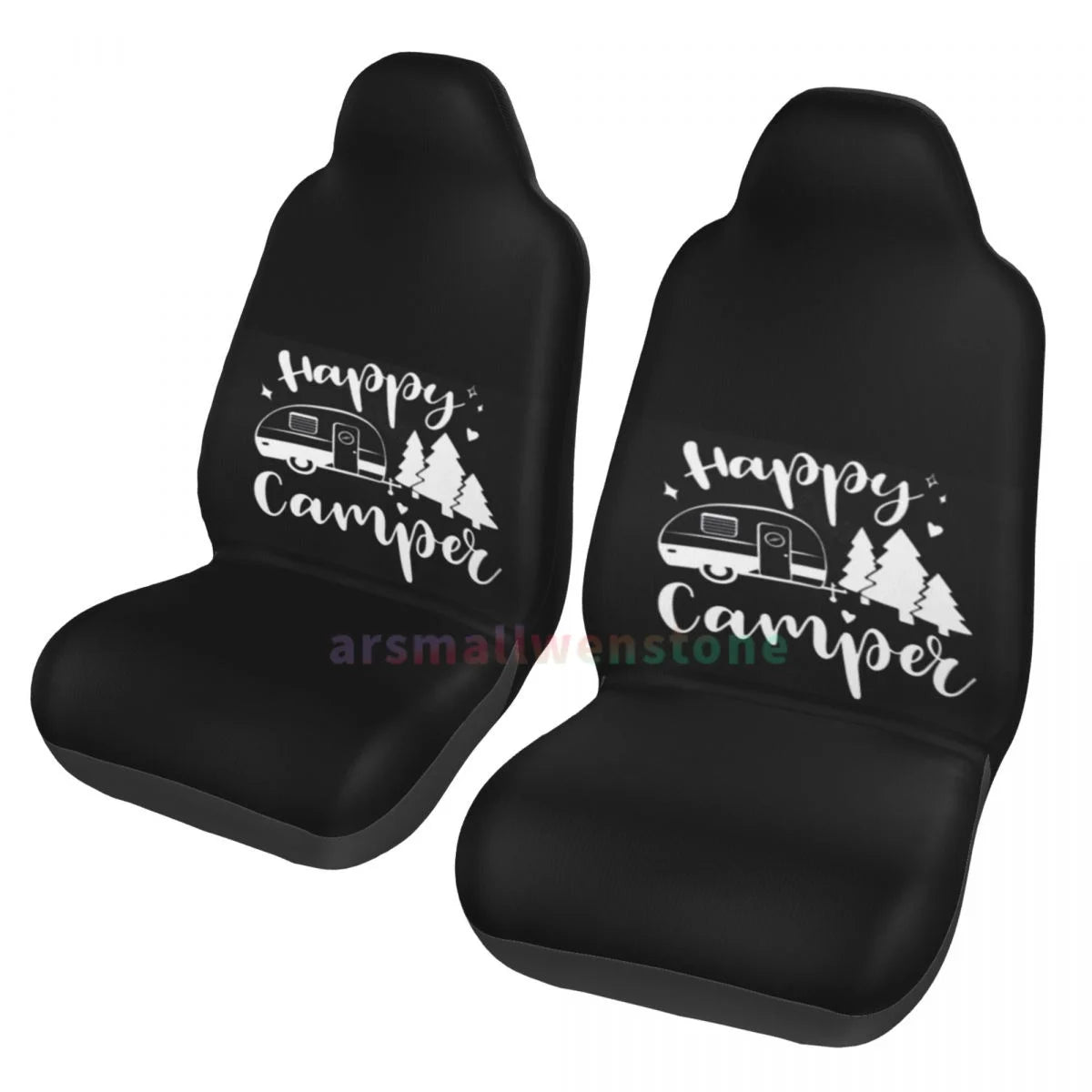 Camper Car Seat Cover 2PCS Front Car Seat Cover Seat Anti Fouling Protective Cover Cute Car Accessories