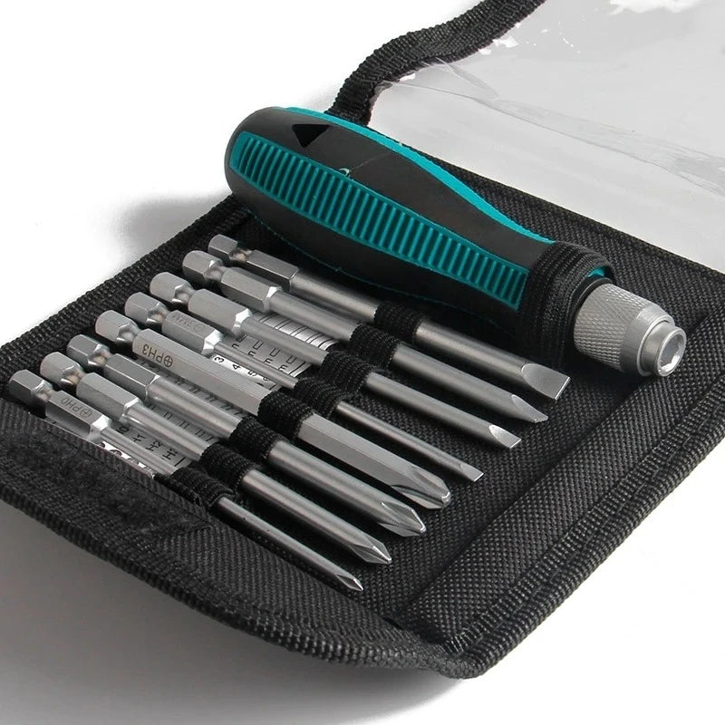 9pcs/set Screwdriver Set Slotted Phillips Screw Driver Magnetic Electrical Home Repair Hand Tool Kit