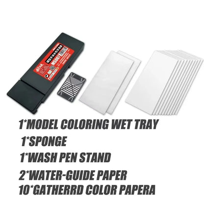 Water-based Paint Set Hand-painting Wet Palette Pigment Toning Moisturizing Box Coloring Tool for Hobby DIY Art Craft