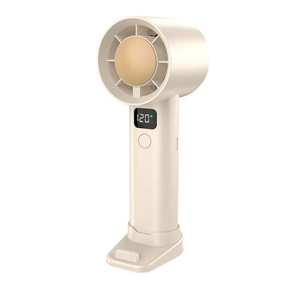 Portable Mini Fan 5 Speed Handheld Fans with Power Display USB Rechargeable Battery Lightweight Personal Cooling Fan with Stand