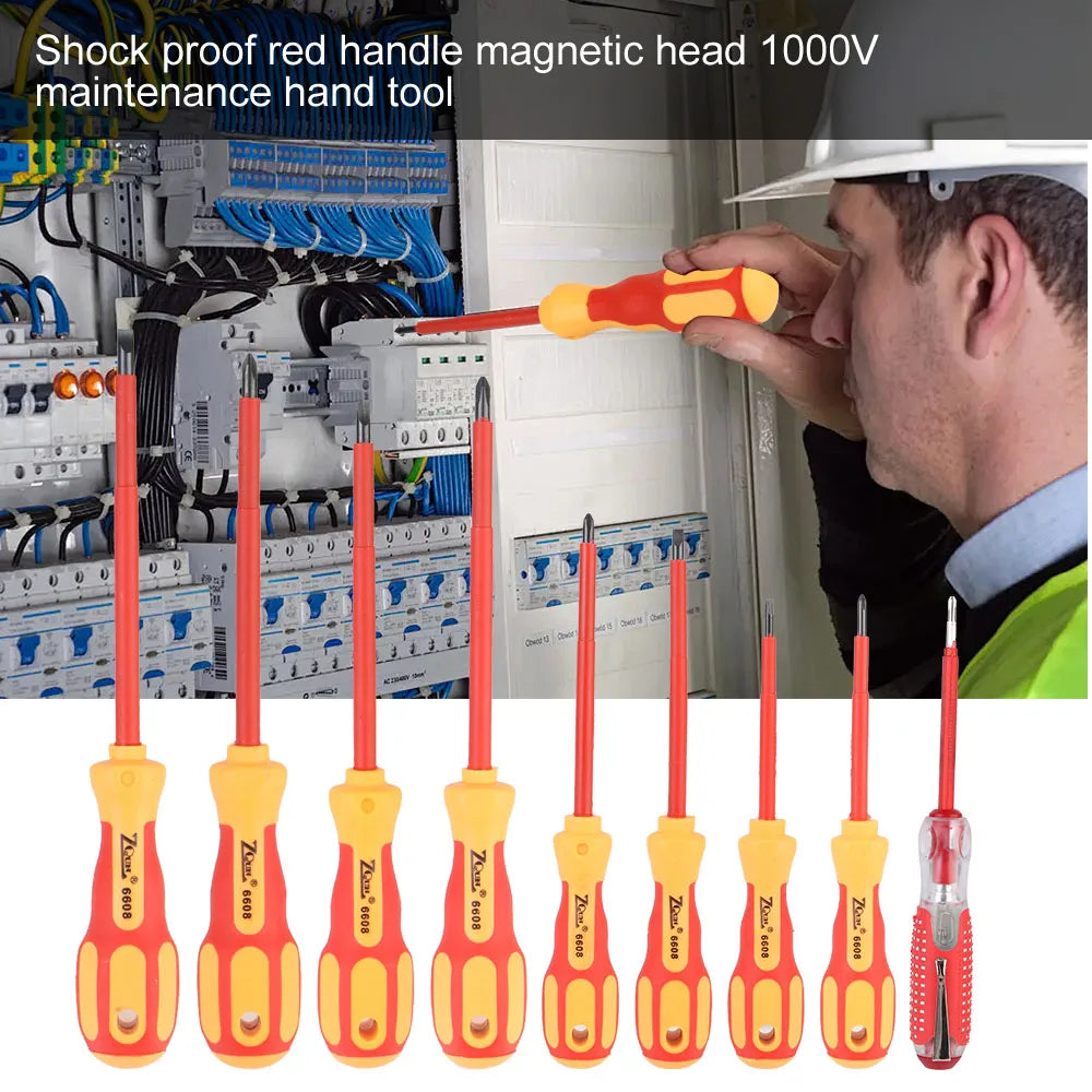 Magnetic Screwdriver Set For Electrician Hand Tools Insulated Multifunctional Phillips Slotted Bits