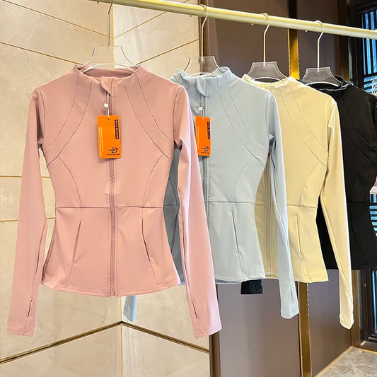 Sports jacket women's sports long sleeved top