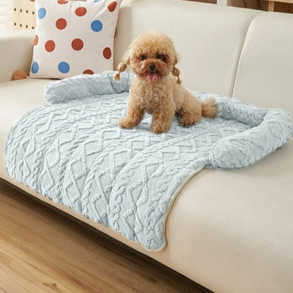 Pet Supplies Non-Slip Pet Sofa Bed Scratch Resistant Thickened Warm Pet Mattress with Pillow Super Soft Car Pet Mat Indoor