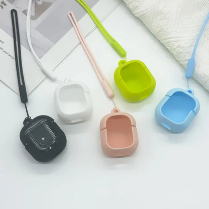 Earbuds Silicon Case Silicone Case with Lanyard for Wireless Earbuds Earbuds Organization Protection Cases for School Travelling