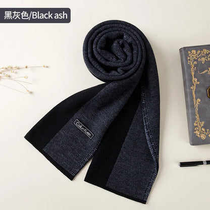 High Quality Wool Men Scarf Autumn Winter Classic Business Thermal Muffler Male Soft Korean Version Long Thick Warm Shawl No Box