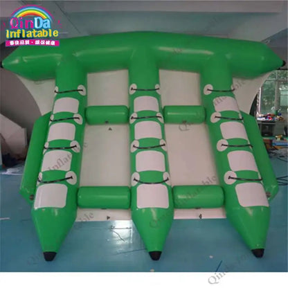 Inflatable Fly Fish Water Boat,adult Inflatable Flying Fish Banana Boat With Air Pump