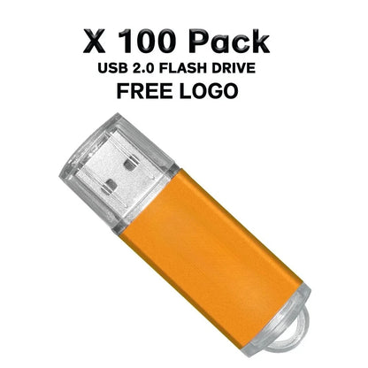 100Pcs/lot USB 2.0 Flash Drive 4GB 8GB Pen Drive 128M Usb Sticks 1GB 2G Pendrives 16GB Memory Flash 32GB U Disk Free Custom Logo