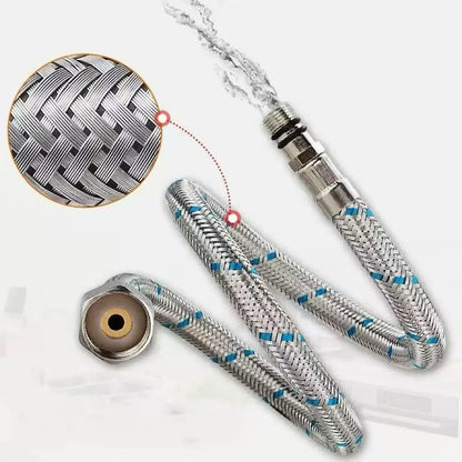 G1/2 G3/8 G9/16 50cm 1 pair Stainless Steel Flexible Plumbing Pipes Cold Hot mixer Faucet Water supply pipe Hoses bathroom part