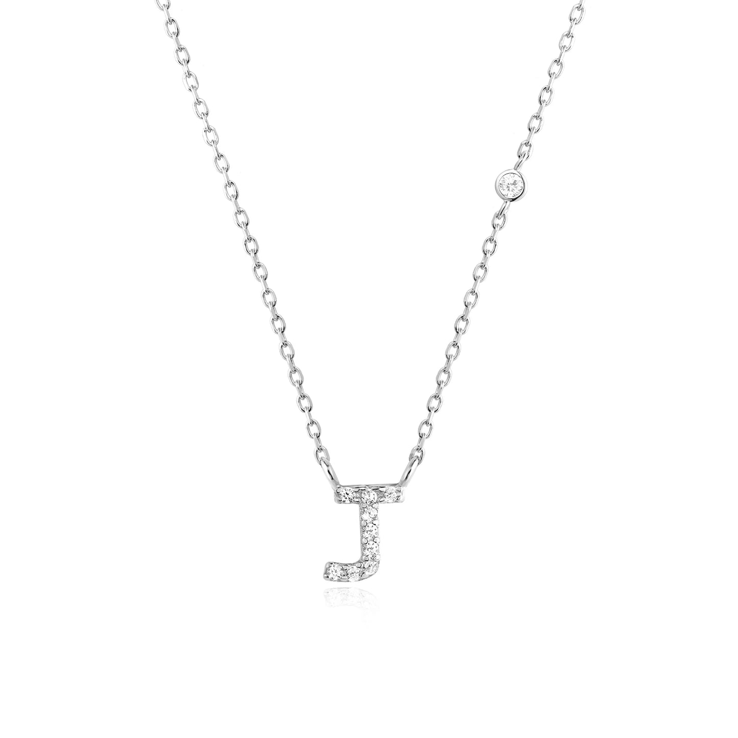 VEWANT New 925 Sterling Silver Monogram Initial Letter A M Pendant Long Chain Necklace Crystal Fine Jewelry Luxury Fine Jewelry