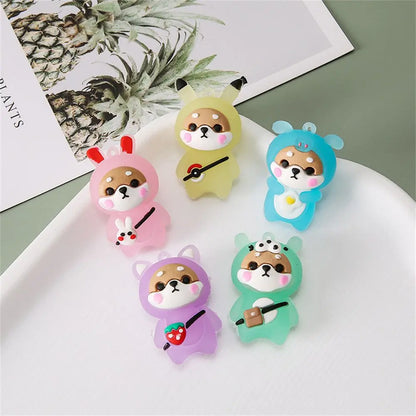 Cartoon Boy Girl Bear Pendant Bag Key Chain Shoulder Bag Doll Pendant Key Rings Keychain Flashing Light Keychain