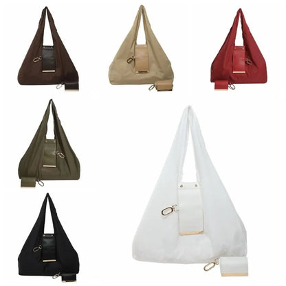 Reusable Mini Keychain Tote Bag Lightweight Eco-Friendly Foldable Shopping Bag Large Capacity Key Ring Expandable Reusable Bag