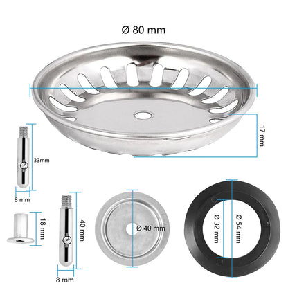 Premium Kitchen Sink Strainer Stainless Steel 80/82/84mm Bathroom/kitchen Sinks /basins Along With Bath Tubs Waste Plug Filter