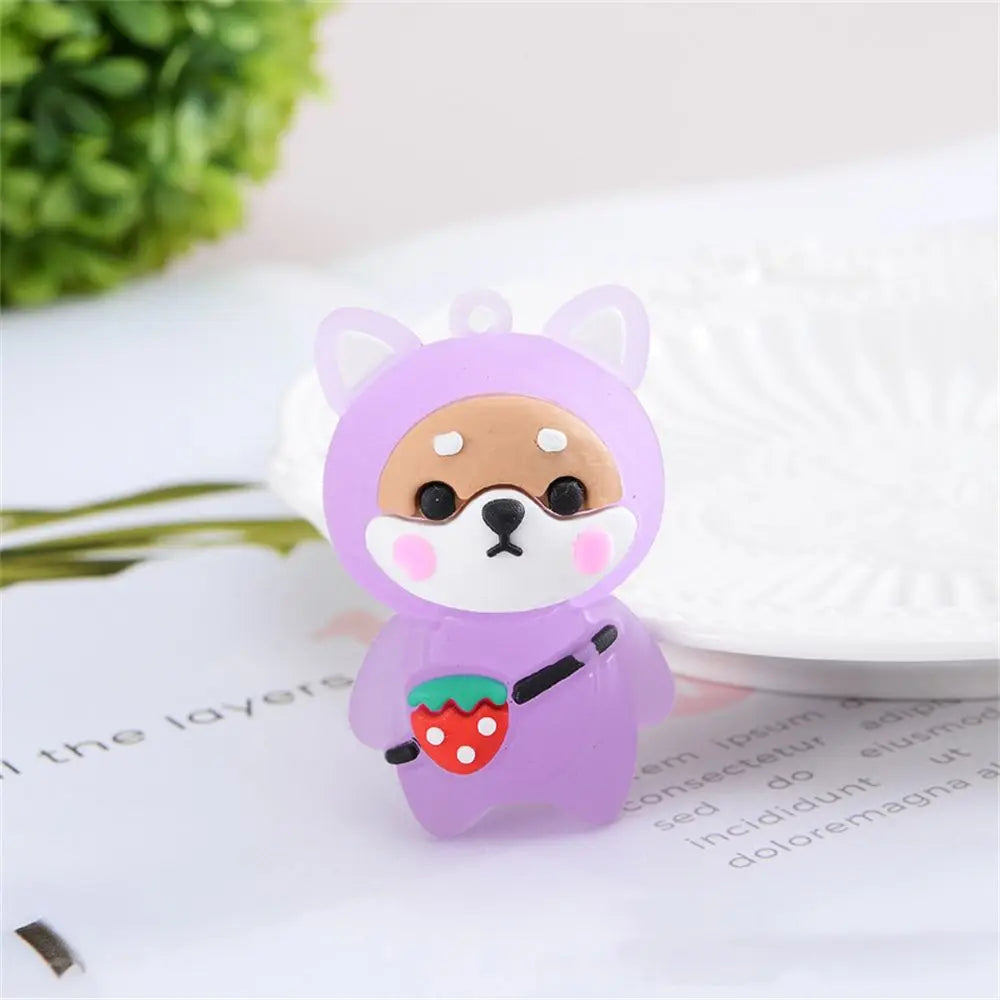Cartoon Boy Girl Bear Pendant Bag Key Chain Shoulder Bag Doll Pendant Key Rings Keychain Flashing Light Keychain