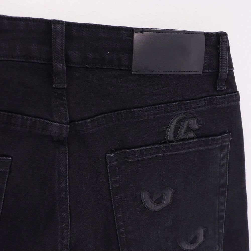 Y2k Baggy Denim Embroidered Jeans Hiphop Rock Revivals Jeans Street Style Sand Wash Distressed Streetwear Clothing Jeans for Men
