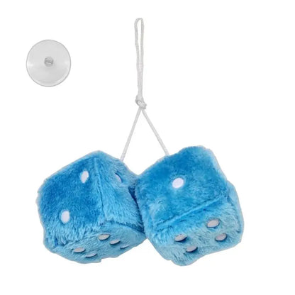 Fuzzy for Car Mirror Hanging Mirror Plush Pair Car Interior Decoration