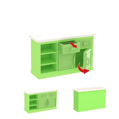 Coffee Maker Bookshelf Counter Table Model Electrical Model Decor Toy 1:12 Dollhouse Miniature Furniture Accessories