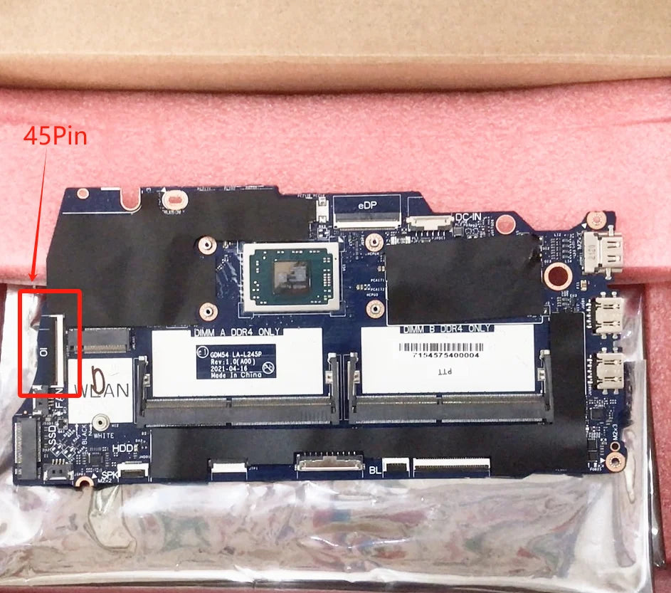 GDM54 LA-L245P Mainboard for Dell Inspiron 15 3515 Laptop Motherboard CPU R3 R5 R7 UMA 100% TEST OK