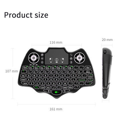MRSVI V18 Mini Wireless Keyboard 2.4G BT Touch 7 Color Backlit French Spanish Russian Air Mouse Keyboard Gift for Android TV Box