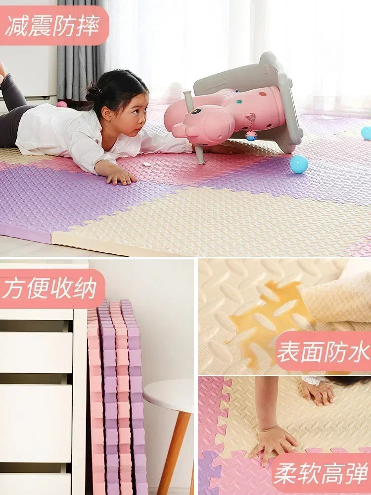 New 30*30cm Thicken Sports Gym Mat Protection EVA Leaf Grain Floor Mats Yoga Fitness Non-Slip Splicing Rugs Shock Room Play Mats