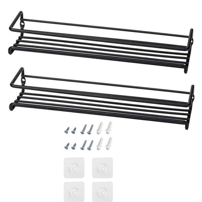 4/2PCS Spice Rack Organizer Wall Mount Storage Racks Space Saving Metal Seasoning Racks Kitchen Cabinet Door Spice Jar Organizer