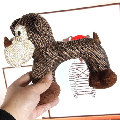 Pet supplies: dog toys for chewing, making sounds, and relieving boredom, arched plush toys, plush toy factory in stock