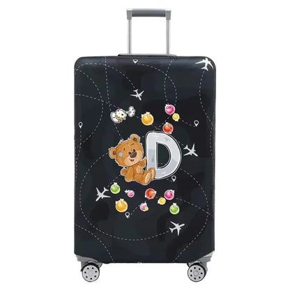 Travel Suitcase Set Is Suitable for 18-32 Inch Stretch Fabric Covers Travel Accessories Luggage Protection Covers Bear Printing