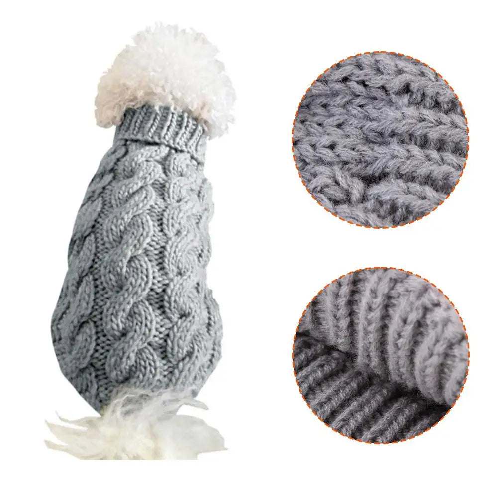Pet Dog Sweater Small Dog Clothes Fashion Autumn Winter Solid Knitting Warm Comfort Clothing Cat Puppy Clothes Costume