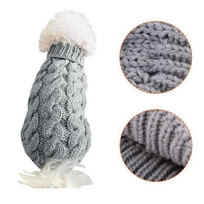 Pet Dog Sweater Small Dog Clothes Fashion Autumn Winter Solid Knitting Warm Comfort Clothing Cat Puppy Clothes Costume