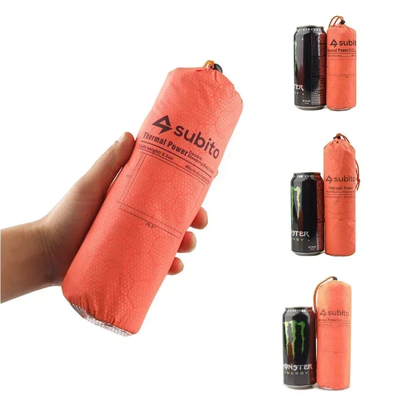 Reusable Camping Ultralight Sleeping Bag Survival Tourism Hiking Climbing Single Sleeping Bag Keep You Warm Pouch 200 * 72cm