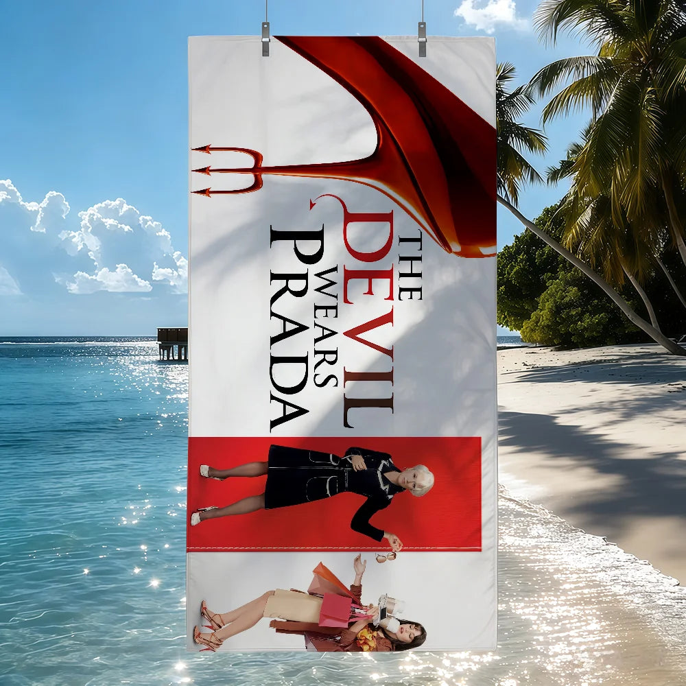 Movie The Devil Wears P-Pa-Prada-S 2 Towel Quick Drying Beach Towels Are Suitable For Swimming Pools Camping Yoga And The Gym