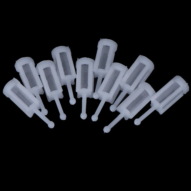 10Pcs White Plastic Spray Gun Filters Fine Mesh Disposable Gravity Feed Paint Strainer For More Spray Gun