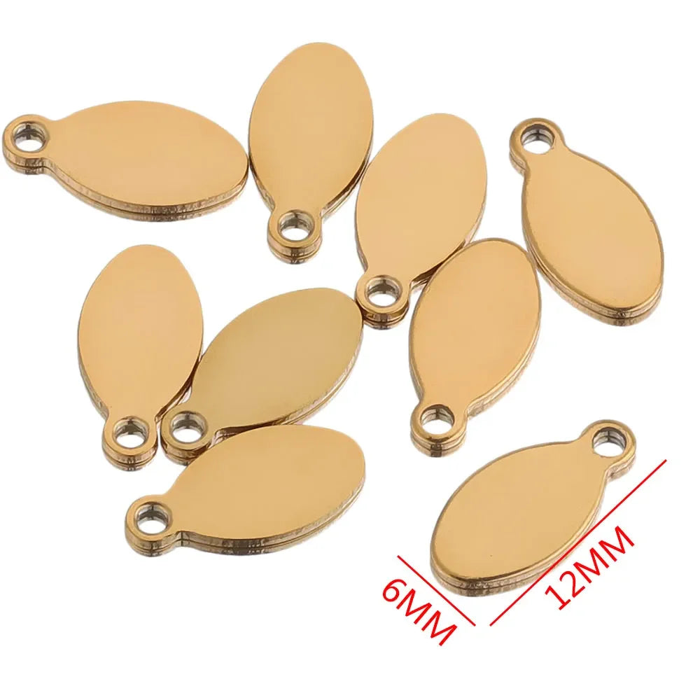 50pcs Customized Custom Laser Engrave Name LOGO Stainless Steel Personalized Necklace Extend Chain Tail Tag Jewelry Wholesale