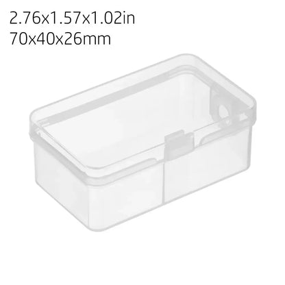 1Pcs Plastic Transparent Storage Box Small Items Sundries Jewelry Organizer Case Beads Container Pill Chip Box Tools Accessories