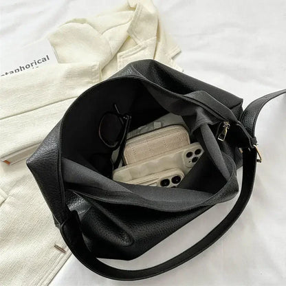 Fashion Leather Tote Bag for Women 2024 Trend Female Simple Large High Capacity Shoulder Bag Women Handbags Messenger Bags