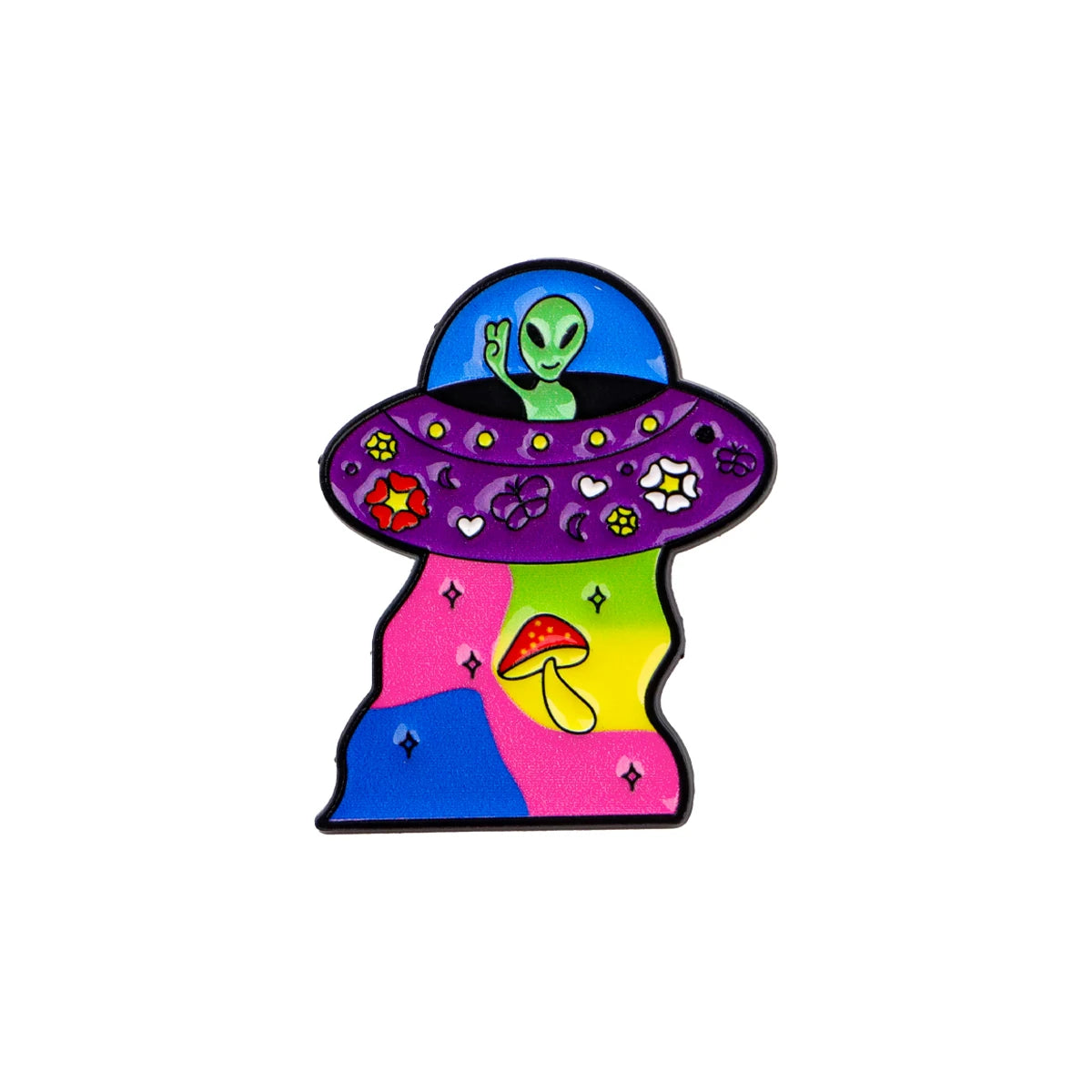 Funny Alien Enamel Pin Cartoon UFO Bigfoot Brooches for Clothes Badges on Backpack Bags Collar Hat Badge Lapel Pins Jewelry Gift
