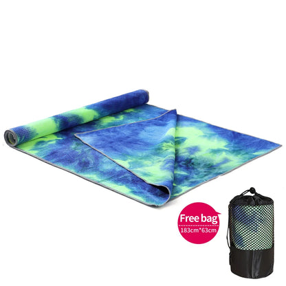 Printed Yoga Mat Non-slip Fitness Blanket Sweat Absorbent Foldable Portable Pilates Exercise Sports Travel Towel 183*63 CM